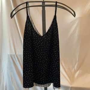 Reversible dress tank top polka dots and pin stripes no size or brand tags